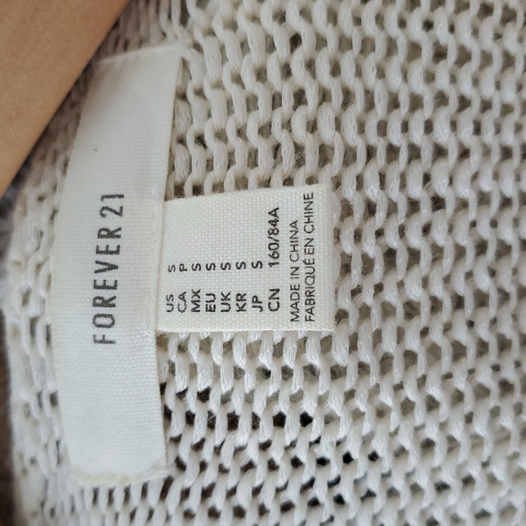 Cream Fringe Open-Front Sweater - Picture 2 of 2